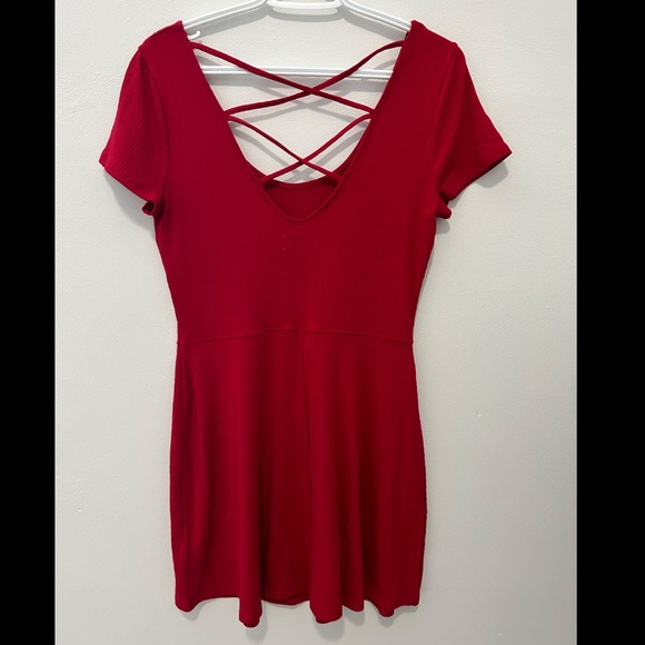 Hollister Red Ribbed Dress - Picture 2 of 3